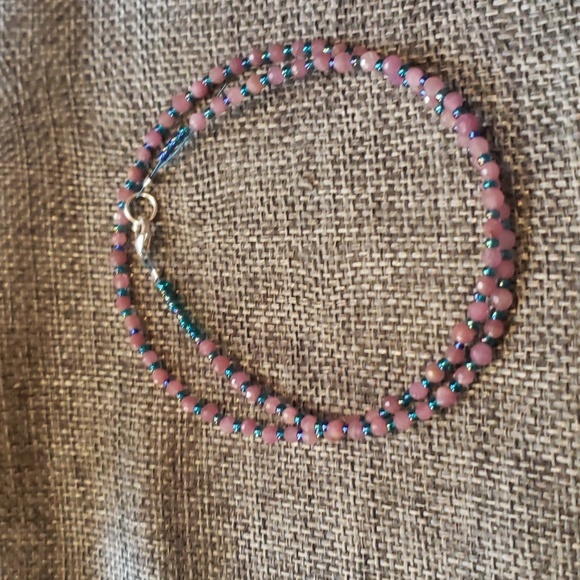 Ruby natural ruby choker necklace/925 sterling silver - Picture 4 of 7